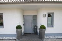 Winkelbungalow / Bungalow Massivhaus Niedersachsen - Eingang abgerundet und berdacht