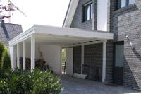 Einfamilienhaus in Havixbeck (Billerbeck, Altenberge, Nottuln), Lisenen, Putz Applikationen, Carport, Schornstein, Säulen Eingang