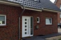 Dachschleppe, Satteldach, Massivhaus Einfamilienhaus in Lengerich NRW, Solaranlage, 3. Giebel-Haus, Klinker, Verblendsteine, FBH