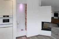 Kamin + Nische für Holz inkl. Beleuchtung