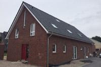 Doppelhaus in Havixbeck, barrierefreies bauen, rollstuhlgerechtes bauen, Eingang Giebelseite + Eingang Traufenseite, Erdwärme