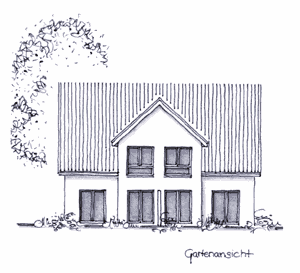 Massivhaus Doppelhaus Senden Dlmen Nottuln - Ansicht