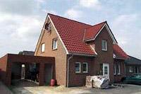 Dreigiebelhaus, Null Heizkostenhaus, Klima-Plus-Haus, Klinkerfassade, massive Garage, PV-Anlage, Erdwärme, Geothermie