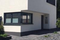 Neubau Haus im Bauhaus-Stil, Gelsenkirchen, Waldquartier-Buer, 2 Vollgeschosse, Kubus, Erdwärme, Fußbodenheizung
