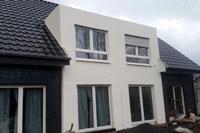 Investoren Objekt 3: Doppelhaus Massivhaus in Greven, NRW - Flachdachausbau, Erdwärmepumpe, Eingang überdacht, DFF