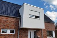 Massivhaus mit Erdwärmepumpe in Hagen aTW. (Georgsmarienhütte, Bad Iburg), Flachdach Kubus, Flachdachausbau