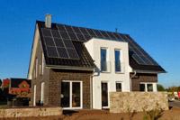 Einfamilienhaus mit kontrollierter Wohnraumlüftung mit Wärmerückgewinnung in Nottuln, PV-Anlage, Flachdach Ausbau