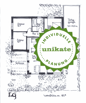 Winkelbungalow Bungalow Massivhaus Niedersachsen - Grundriss Erdgeschoss