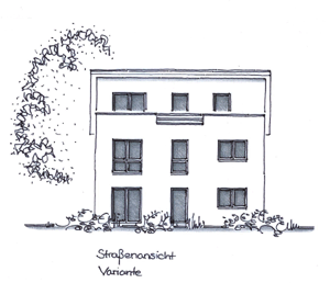 Stadtvilla Massivhaus Greven Emsdetten - Ansicht