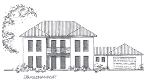 Stadtvilla Massivhaus Steinfurt Ibbenbren - Ansicht