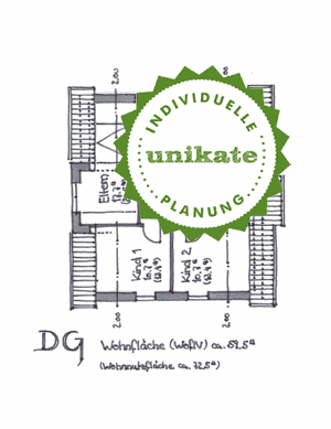 Massivhaus Lengerich Ladbergen - Grundriss Dachgeschoss