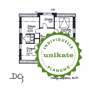 Massivhaus Mnster Mnsterland - Grundriss Dachgeschoss