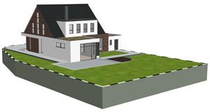 Modernes Einfamilienhaus - Klinker - Putz Fassade - Architektur Visualisierung / 3D Visualisierung Massivhuser von zwo ARCHITEKTEN