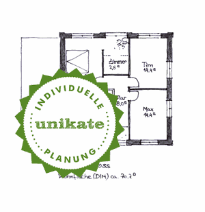 Stadtvilla Massivhaus NRW Niedersachsen - Grundriss Dachgeschoss