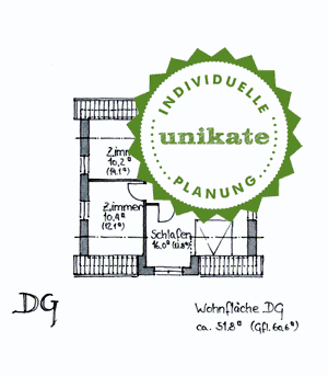Massivhaus Reken Ldinghausen - Grundriss Dachgeschoss