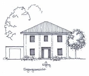 Stadtvilla Massivhaus Rheine NRW - Ansicht
