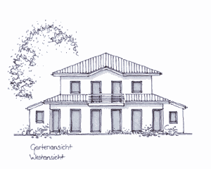 Stadtvilla Massivhaus Senden Nottuln - Ansicht