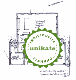 Stadtvilla Massivhaus Senden Nottuln - Grundriss Erdgeschoss