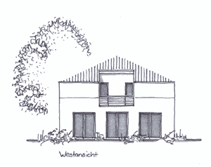 Stadtvilla Massivhaus Warendorf Telgte - Ansicht
