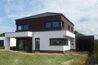 Moderne Fertighaus Stadtvilla Osnabrück, massiv, Stein auf Stein