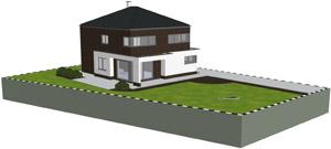 Moderne Massivhaus Stadtvilla Osnabr�ck - 3D Visualisierung