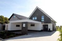 Modernes Satteldachhaus, Unna Holzwickede, Klinker-Putz-Fassade