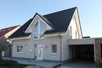Massivhaus Neubau in Münster, Photovoltaikanlage, Erdwärmepumpe (Geothermie - Sole), Eingangsbereich hochgezogen