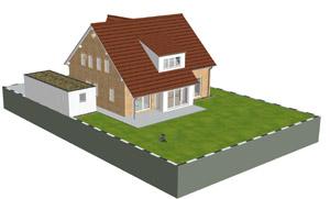 Landhaus Massivhaus Entwurf / 3D Architektur Visualisierung