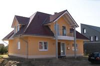 Putzbauvilla mit Walmdach in Senden Bsensell (Havixbeck, Billerbeck, Nottuln), Balkon, 4 Giebel, Freisitz Terrasse, Sulen