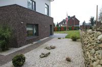 Stadtvilla Massivhaus Warendorf Telgte - Fassadengestaltung Klinker und Putz