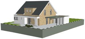 zwo Architektenhaus, 3D-Planung, Visualisierung, Niedersachsen, Georgsmarienh�tte - Osnabr�ck